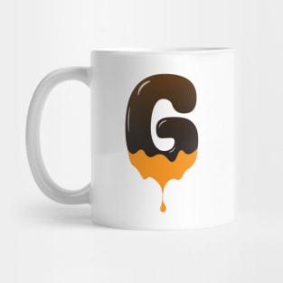 chocolate Alphabet Letter G Mug